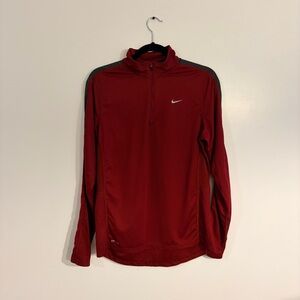 PRICE DROP Nike Maroon and Black Half-Zip Pullover